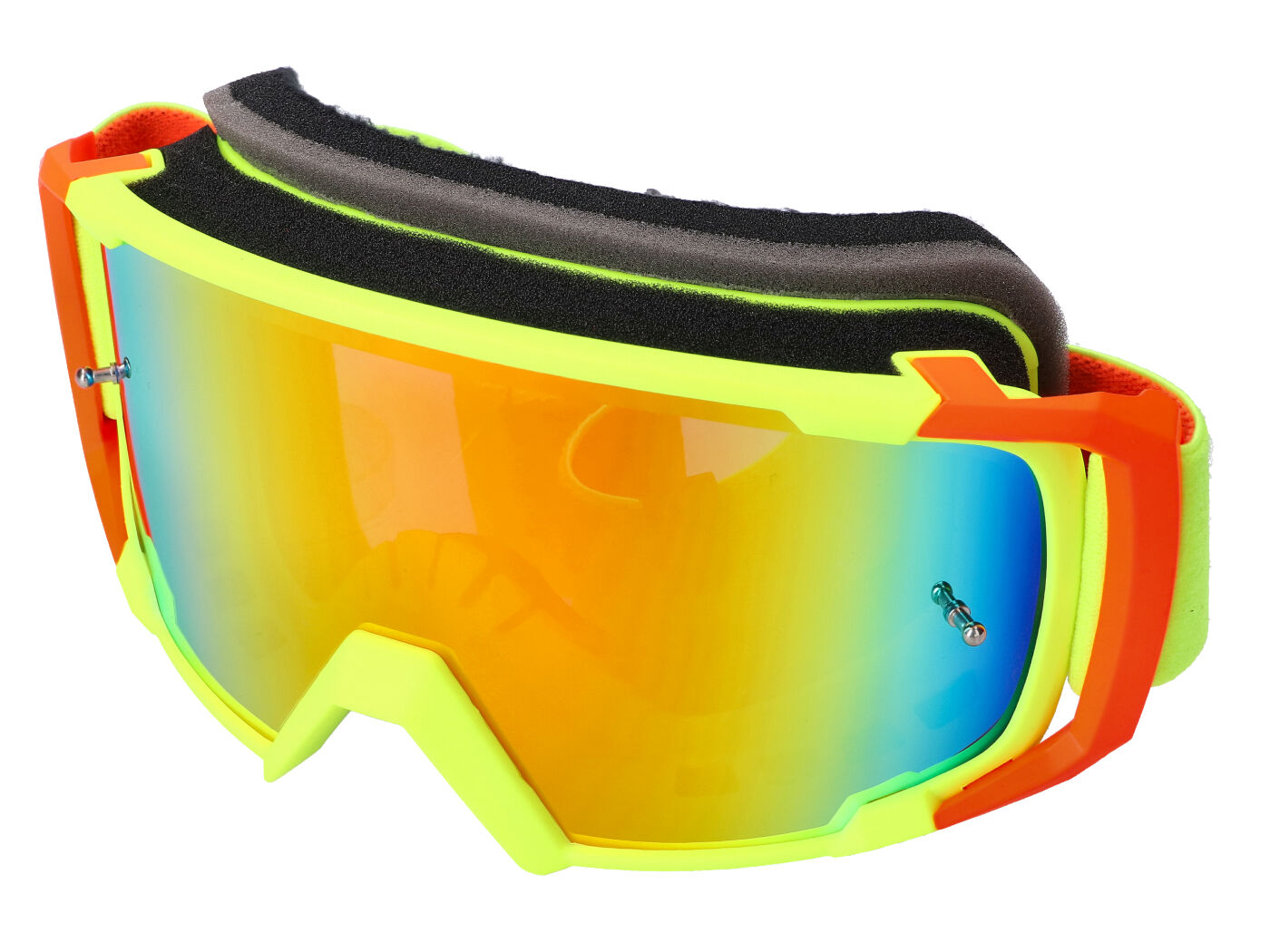 MX akiniai S-Line Scrub fluo geltona / raudona - iridžio geltona