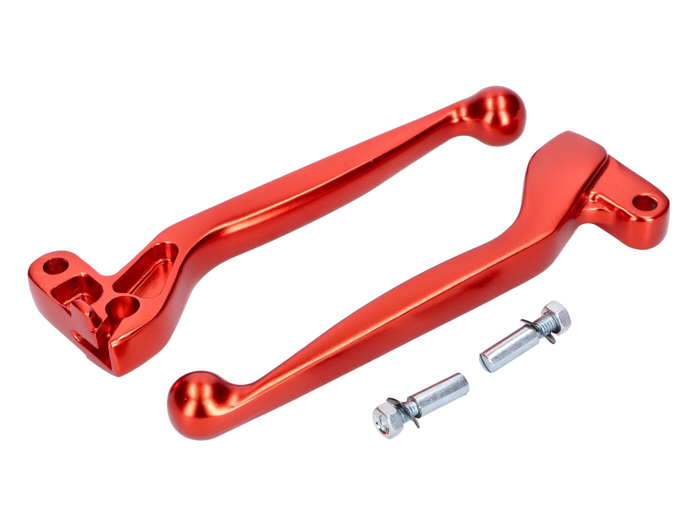sankabos ir stabdžių svirties komplektas ALU anoduotas oranžinis Simson S50, S51, S53, S70, S83, SR50, SR80