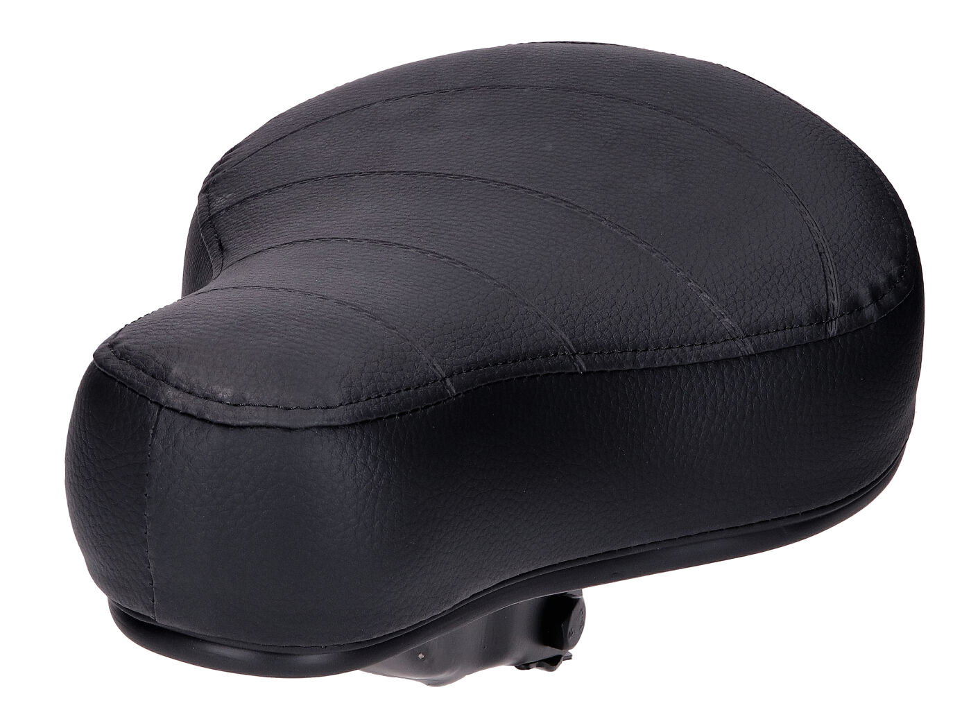 balnas / sėdynė plokščias 60 mm dygsniuotas juodas, skirtas Puch, Kreidler, Zündapp, Hercules, Vespa, Tomos, MBK mopedams