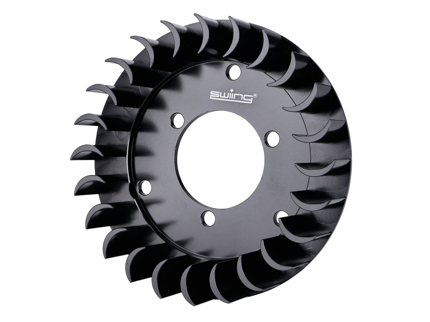 Padidinto našumo sparnuotė sukasi aliuminio CNC juoda, skirta Sachs 50/2, 50/3, HPI, Bosch, Ducati uždegimui