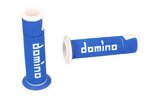 Rankenos Domino A450 On-Road Racing mėlynos/baltos (atvirais galais)