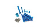 Aprangos apdailos varžtų komplektas ONE MBK Booster / Yamaha BW anoduota mėlyna