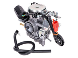 karbiuratorius Dellorto 18mm TK SVB18, skirtas Sym Crox, Fiddle 12 colių 4 taktų 50cc Euro5 45km/h 2021-