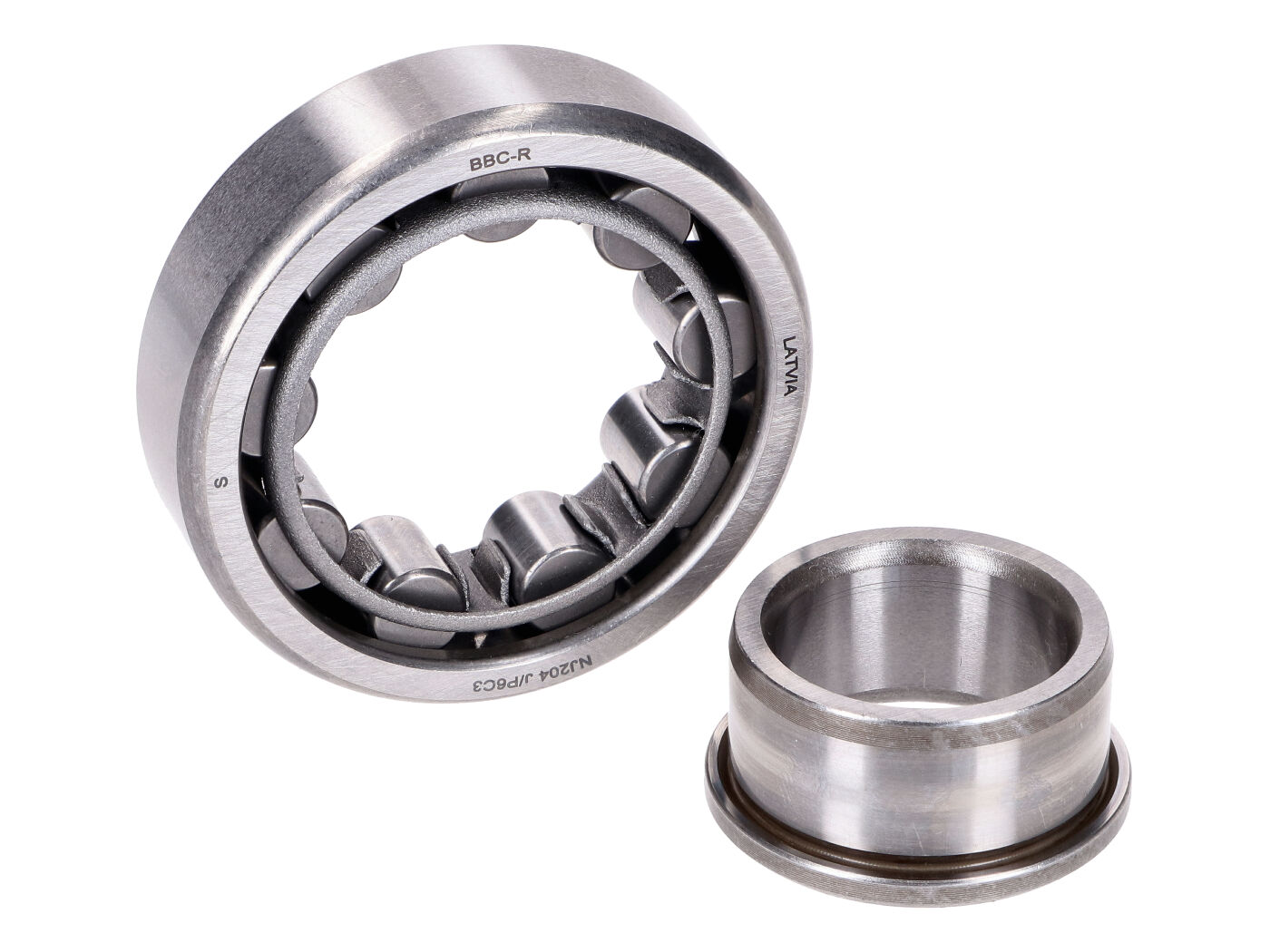 alkūninio veleno ritininis guolis NJ204 C3 - 20x47x14 Simson S51, S53, S70, S83, SR50, SR80, KR51/2 Schwalbe, M500, M700 varikliui