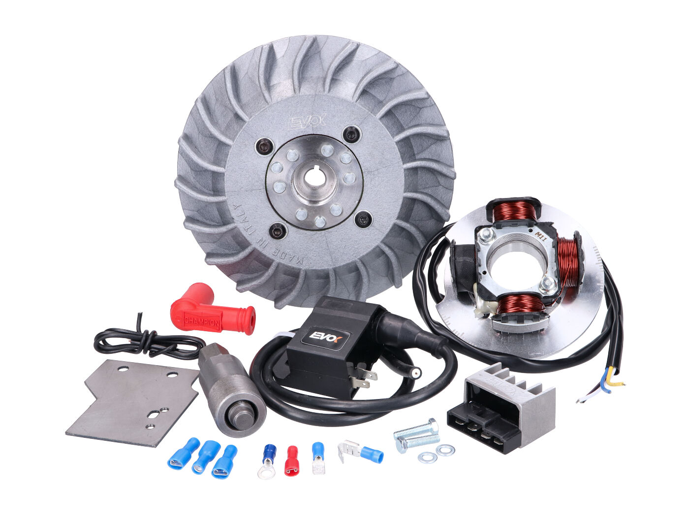 uždegimas EVOK Elektronik 12V 19mm kūgis, skirtas Vespa Smallframe, 50 L-N-R, PK, Primavera, ET3
