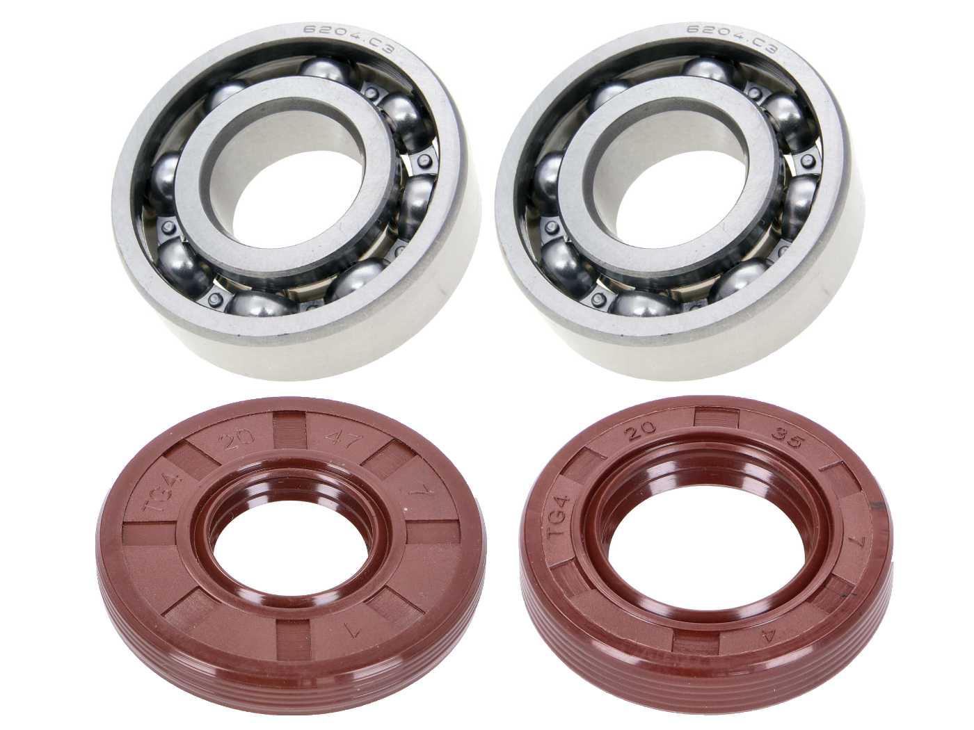 alkūninio veleno guolių komplektas FKM .C3, skirtas Simson S51, S53, S70, S83, SR50, SR80, KR51/2, M531, M541, M741