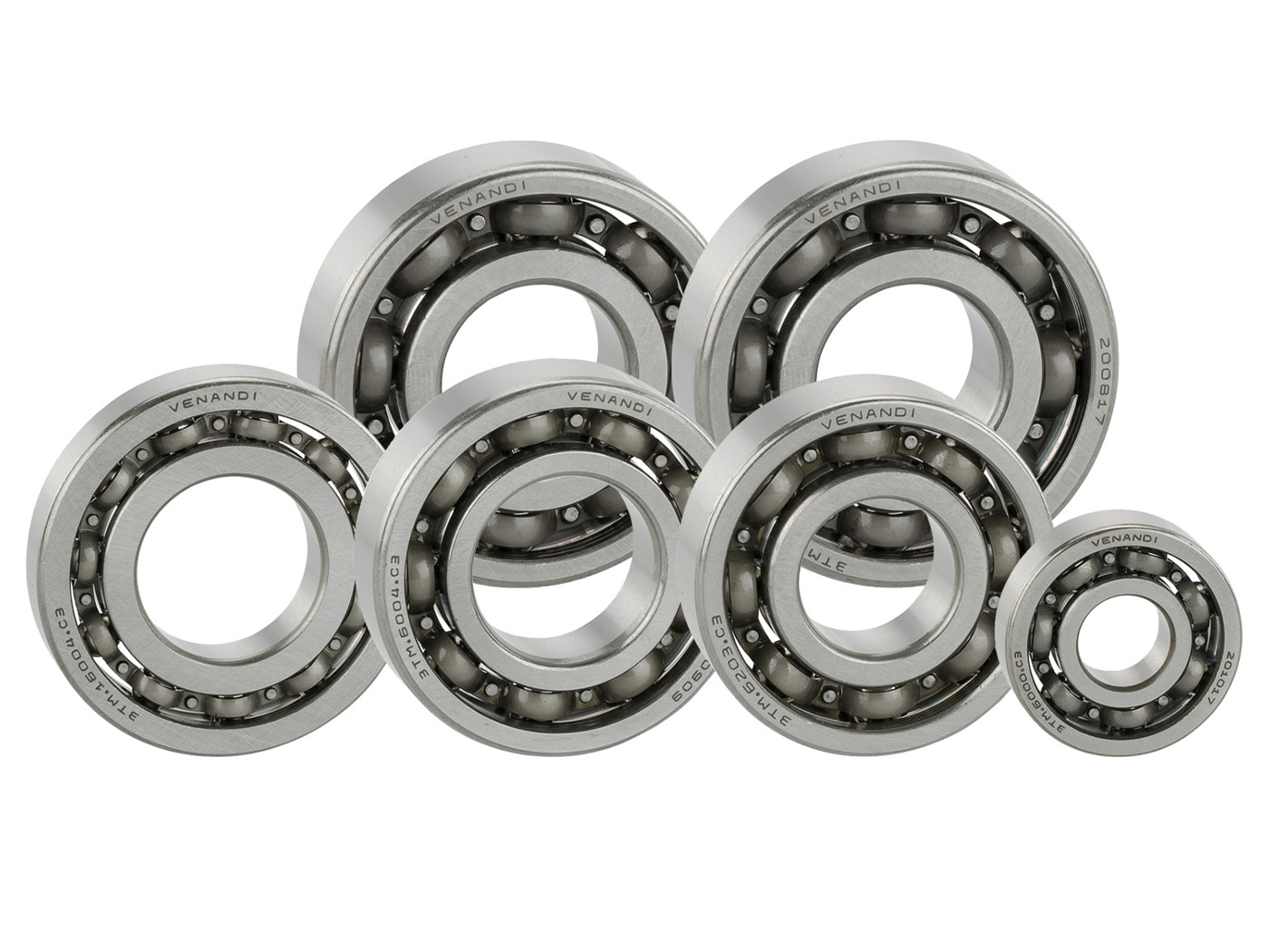 rutulinių guolių komplektas Venandi varikliui M531, M541, M741 Simson S51, S53, S70, S83, SR50, SR80, KR51/2
