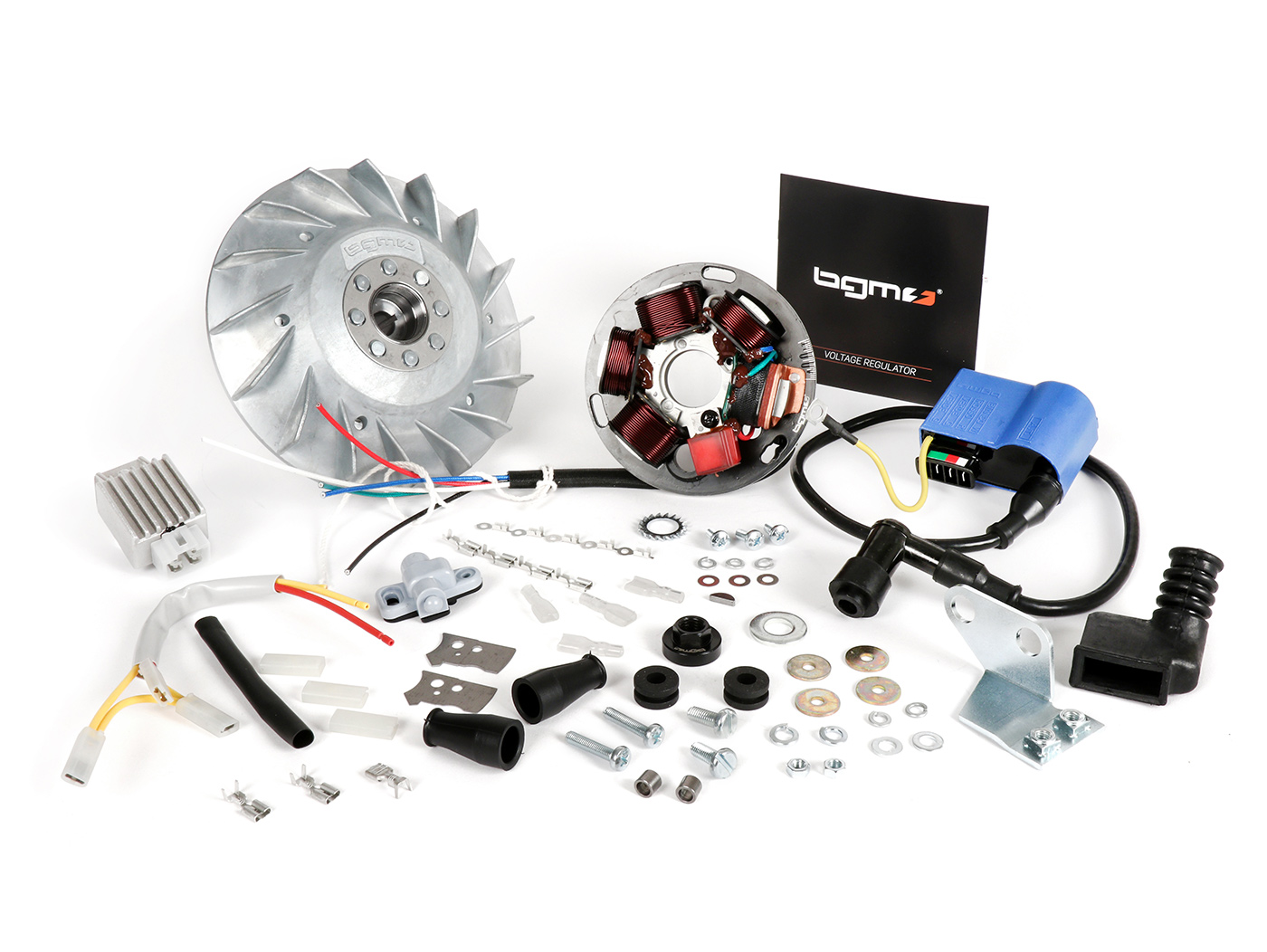 Uždegimas -BGM PRO 12V Touring - Perėjimas į elektroninį uždegimą - Motovespa 125/150 - 125N (V60M), 125S (V60MS), 125N (V101M), 125L (V101M), 125N (542M), V2150S (V201S), (502M), 150Sprint (04M), 150GS (04M) – 2300g