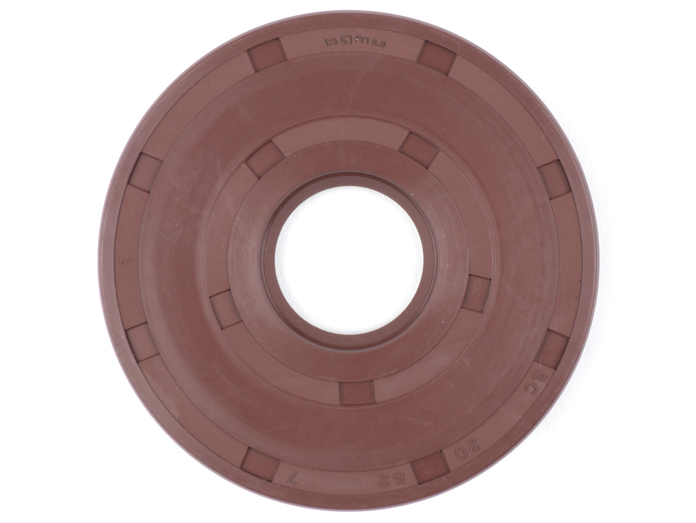 Riebokšlis 20x62x7mm -BGM PRO FKM/Viton® (atsparus E10/etanoliui) (naudojamas alkūninio veleno pavaros pusei Vespa Sprint (iki 1976 m.), Super (iki 1976 m.), TS (iki 1976 m.), GT125 (iki 1976 m.), GTR1256 iki 1976 m.), GL150 (VLA1T), VNA, VNB, VBA, VBB)