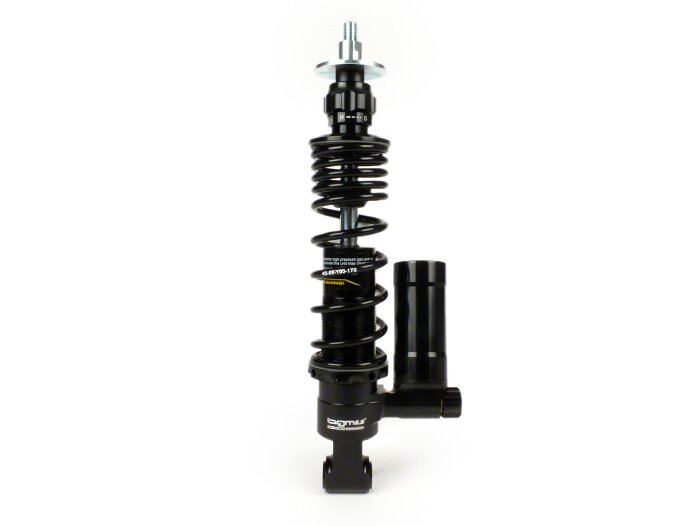 amortizatorius priekis BGM PRO 275mm juodas skirtas Vespa Primavera 50, 125, 150, Sprint 50, 125, 150