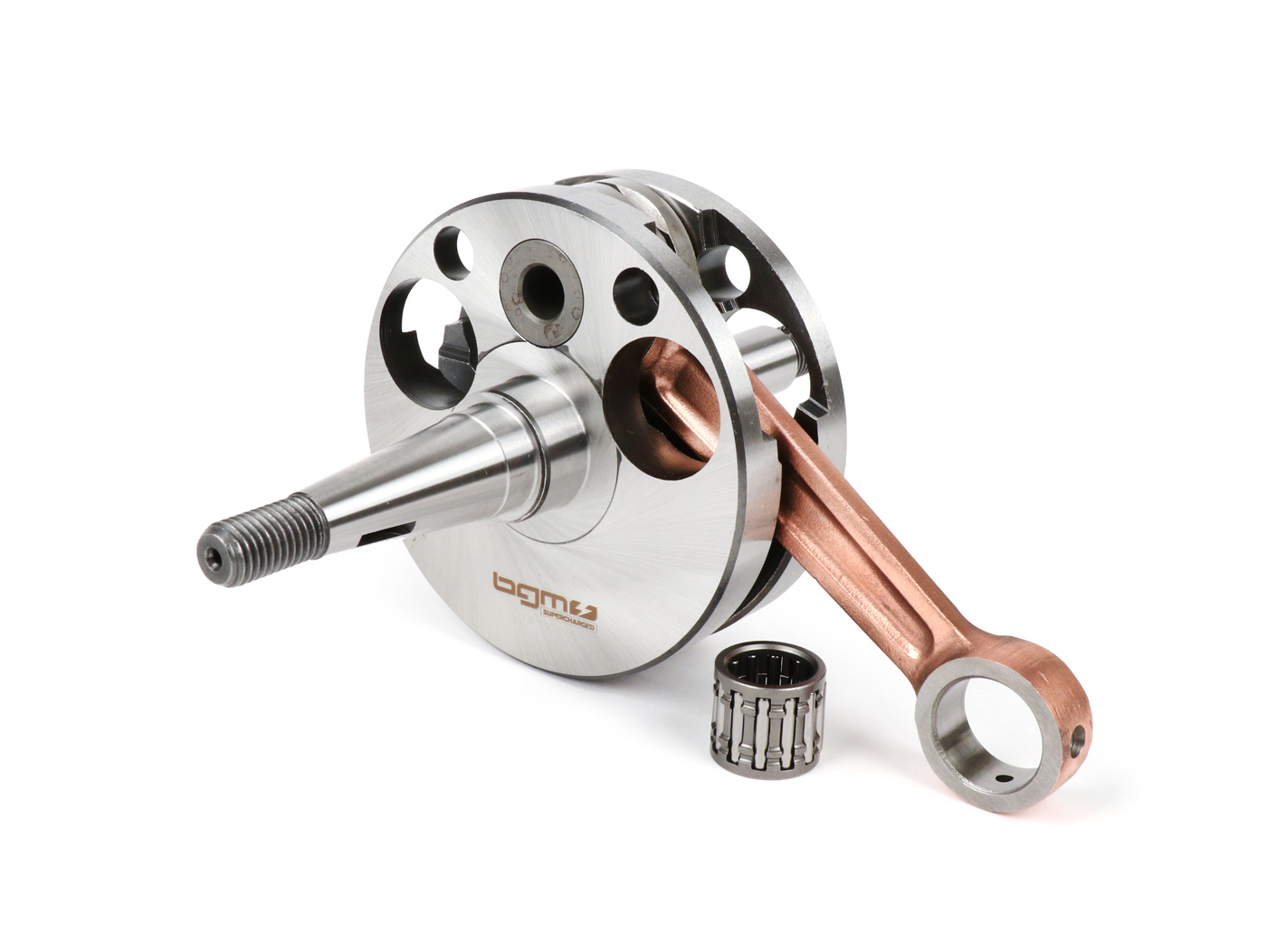 Alkūninis velenas -BGM PRO, tiesioginis įsiurbimas, eiga = 57 mm, strypas = 110 mm - Vespa plataus rėmo VM1T, VM2T, VN1T, VN2T, Vespa 150 VL1T, VL2T, VL3T, VB1T, ACMA 125 (151), 4AC195 (151) (1956-1958), Motovespa 125N (1956-1958) - kaištis Ø15mm (adatinis ritininis guolis