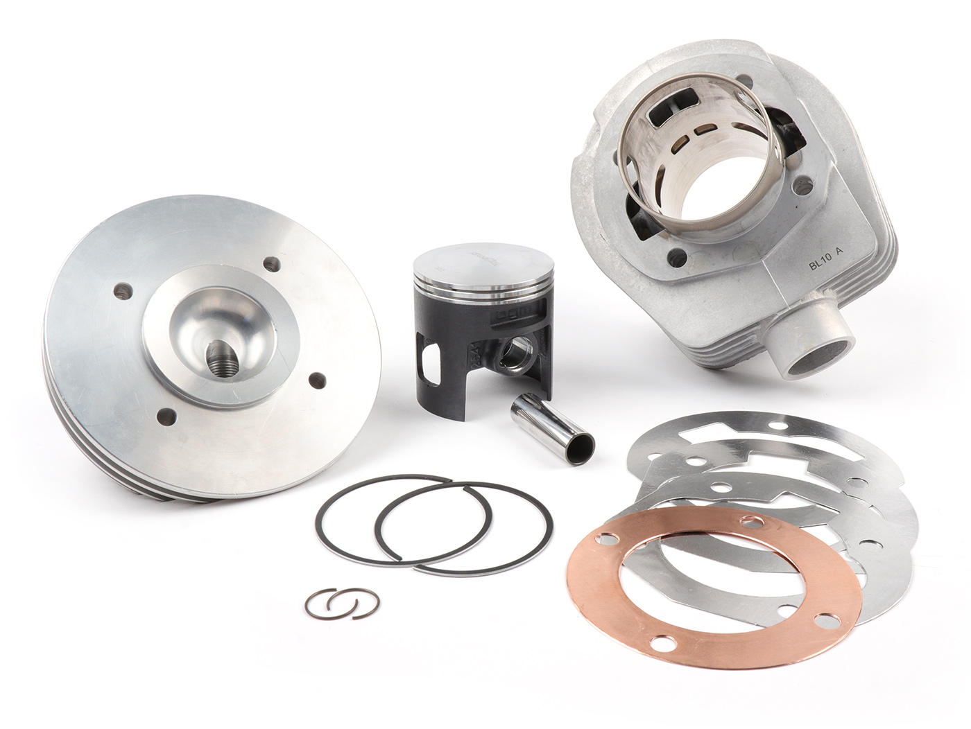 Cilindras -BGM PRO 177/187 cc (taip pat Elestart / elektriniam starteriui) - Vespa PX125, PX150, Cosa125/150, GTR125, TS125, Sprint Veloce (VLB1T 0150001-), LML Mo25/Stellaves0, PX12 Iris (99M), PX150 Iris (75M), 125 CL (9CL), 150 CL (9NC)