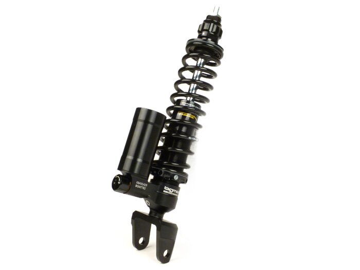 Galinis amortizatorius -BGM PRO SC/R12 COMPETITION, 330mm- Vespa PX80, PX125, PX150, PX200, T5 125cc, Vespa Rally180 (VSD1T), Vespa Rally200 (VSE1T - Ducati), (LLS1T - Ducati), Sprint 150, Sprint 150 GT125 (VNL2T), GTR125 (VNL2T), V50, PV, ET3 – juoda