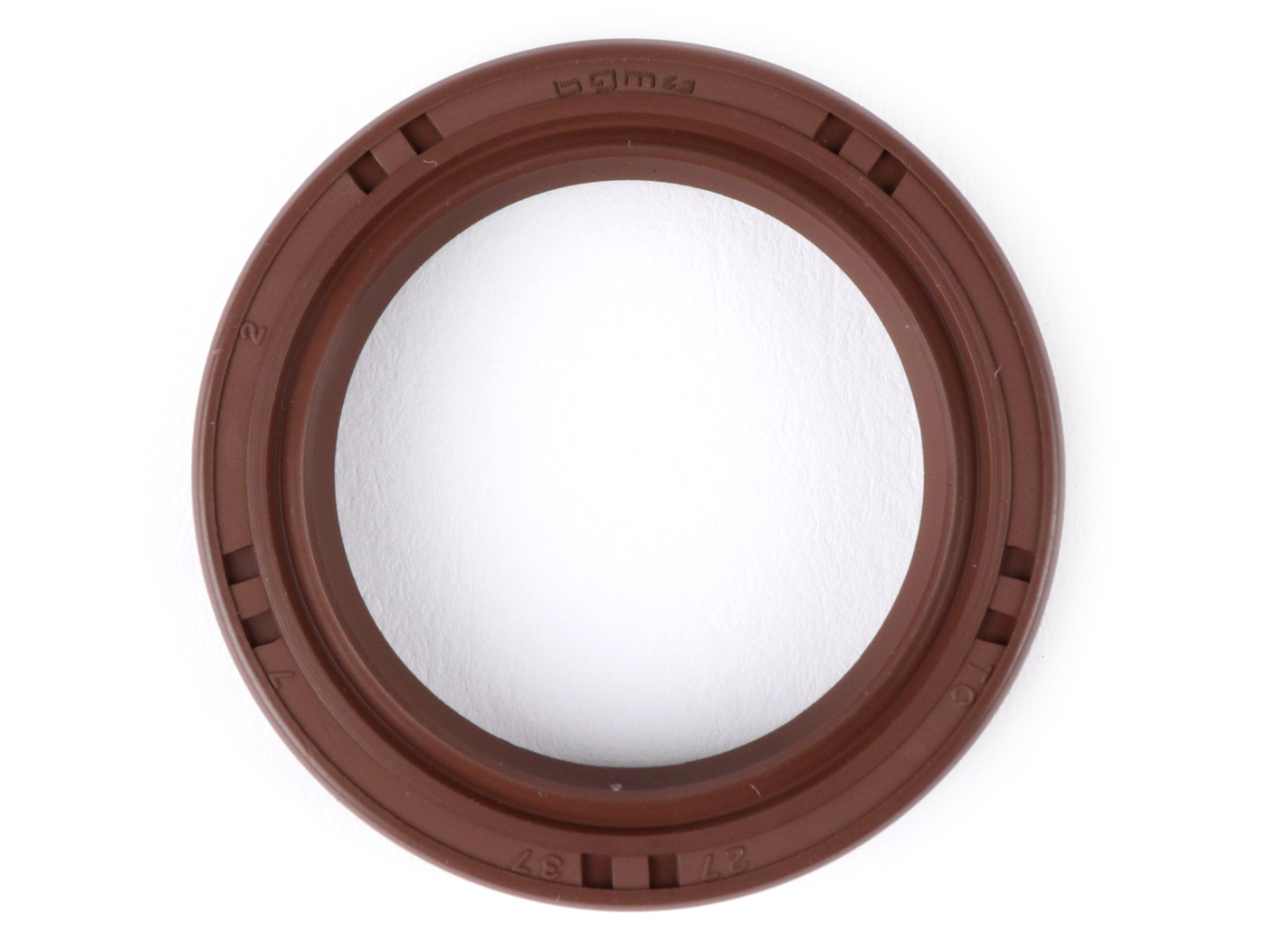 Riebokšlis 27x37x7mm -BGM PRO FKM/Viton® (atsparus E10/etanoliui)- (naudojamas galinei stebulei Vespa V50, V90, SS50, SS90, PV125, ET3, PK S, PK XL, PK XL2, ETS, GTRGT125,, GTRGT125, Sprint, TS, GL150, VBA, VBB, VNA, VNB, Rally180