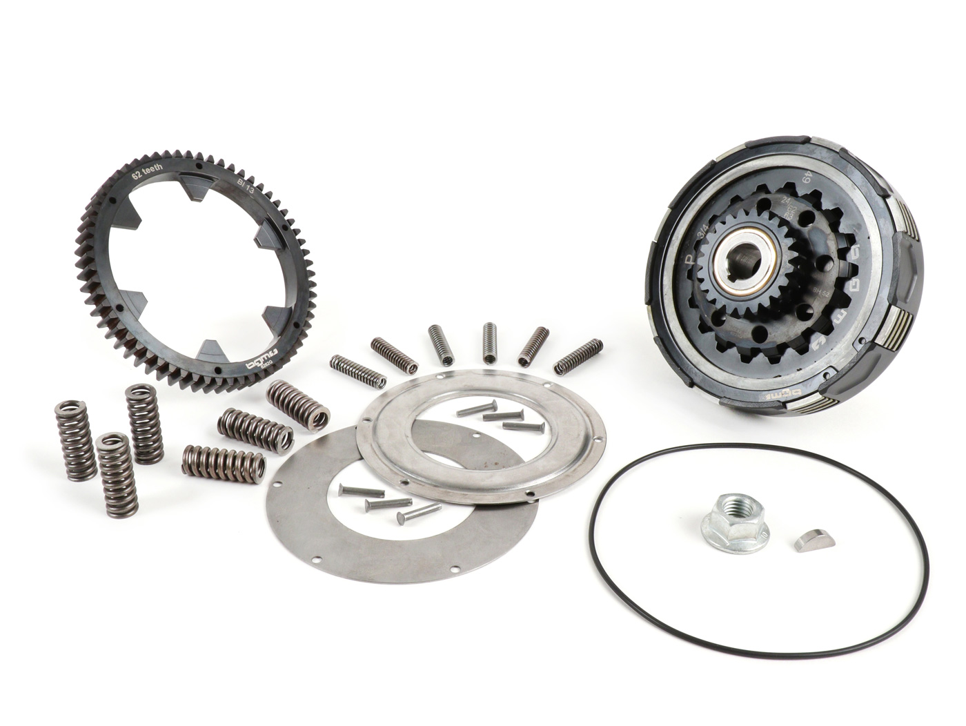 Sankaba įsk. pirminės pavaros komplektas -BGM Pro Superstrong 2.0 CR80 Ultralube, tipas Cosa2/FL - pagrindinė pavara BGM Pro 63 dantukas (tiesus) - Vespa PX80, PX125, PX150, PX200, Cosa, T5, Sprint150 Veloce, Rally, GTR, Super 152 (5, VBC) - 24/63 dantis (2,62)