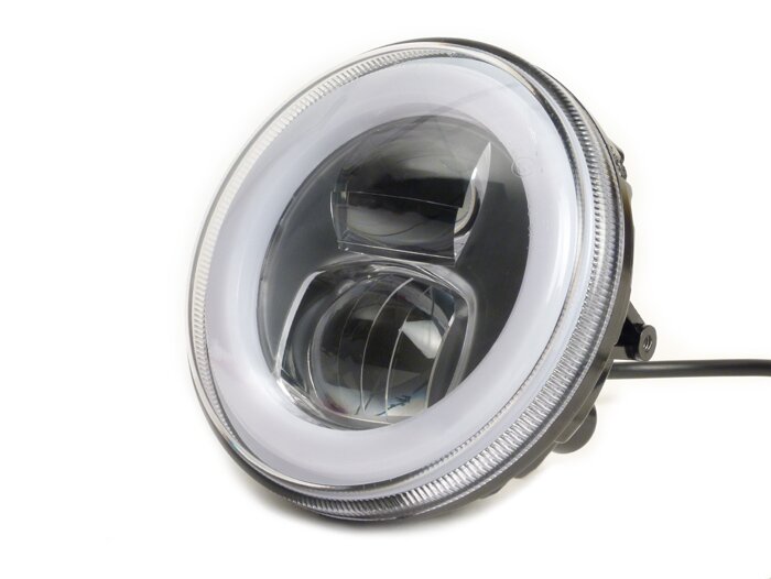 priekinis žibintas Moto Nostra 12V, skirtas Lambretta LI, televizoriui (1-3 serija), Jet, SS50, SS90, PV125, ET3, Super, GS150, GS3, GS160, GS4