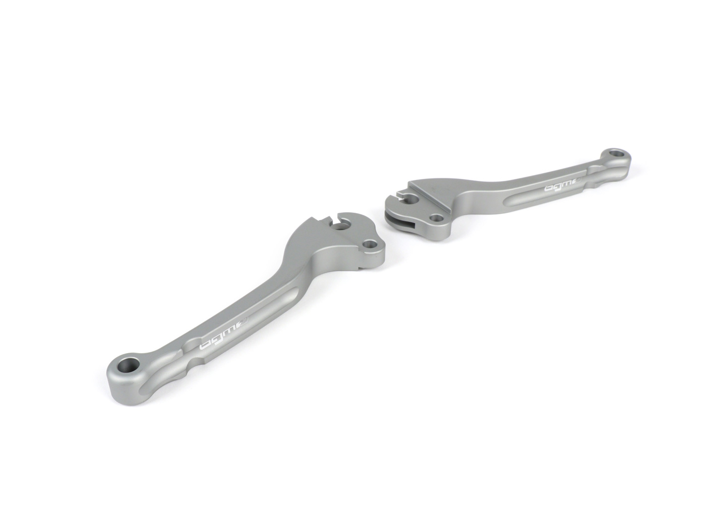 Stabdžių ir sankabos svirties komplektas -BGM PRO CNC- bowden trosas- Vespa Largeframe 1957-1998 - PX, T5, Sprint, Rally, GT, GTR, TS, VNA, VNB, VBB, VBA, GS, SS180, Smallframe 1963-1989 V50 , 50N, V90, PV125, ET3, PK S, PK XL1 - plieno pilka