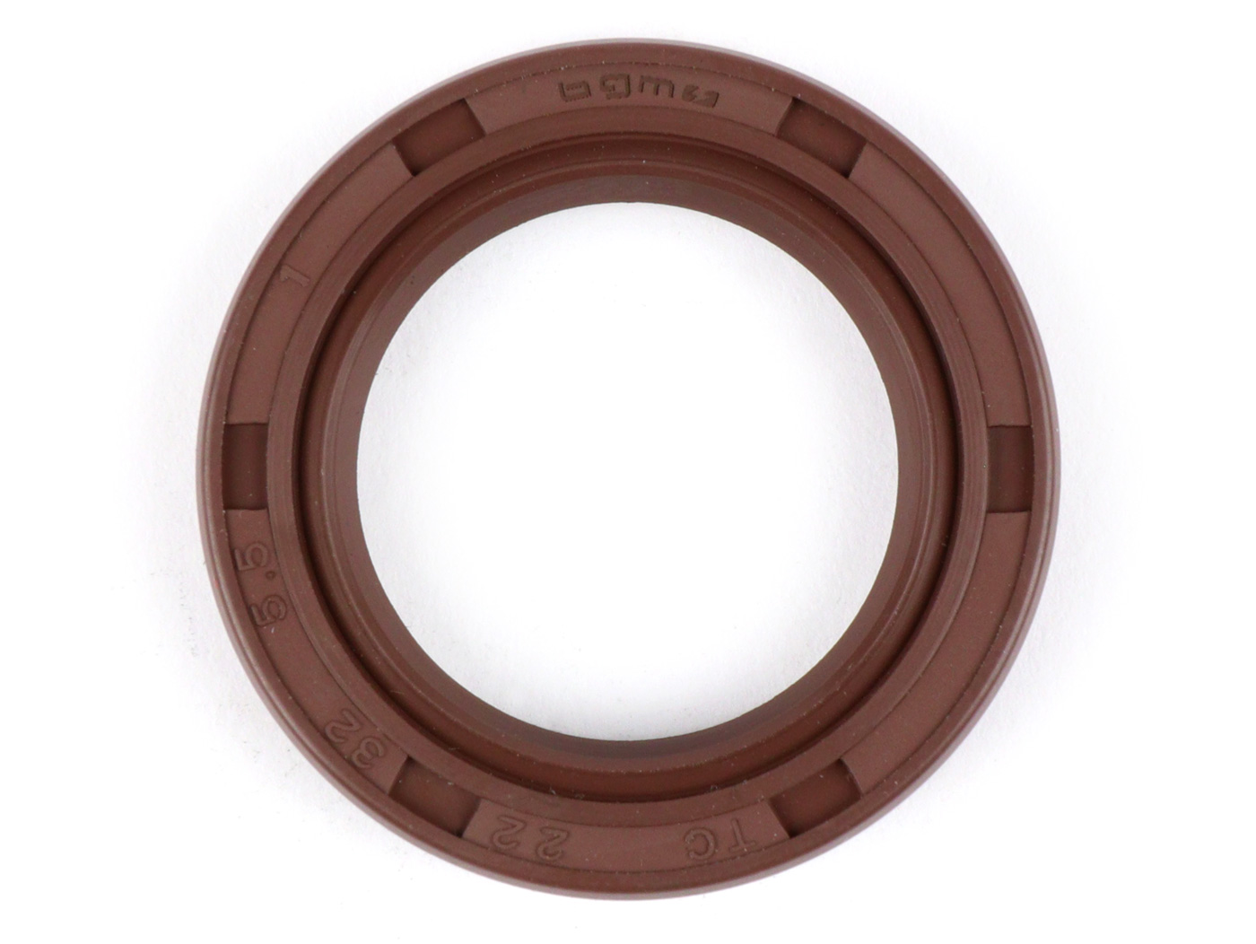 Riebokšlis 22x32x5,5 mm -BGM PRO FKM/Viton® (atsparus E10/etahnoliui)- (naudojamas kickstarter velenui Lambretta LI, LIS, SX, TV (2-3 serija), DL, GP - galinė stebulė Minarelli 50 cc (tipas) MA, MY, CW, CA, CY))
