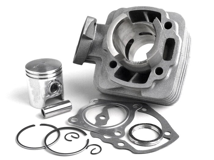 Cilindro komplektas -BGM ORIGINALUS 50 cc aliuminis- Peugeot AC (vertikalus) - SPEEDFIGHT1 50 cc AC, SPEEDFIGHT2 50 cc AC, TKR50, TREKKER50, VIVACITY50, ELYSEO50, SQUAB50, SVZERNISH50,,,0 LOOXOR50, SPEEDAKE