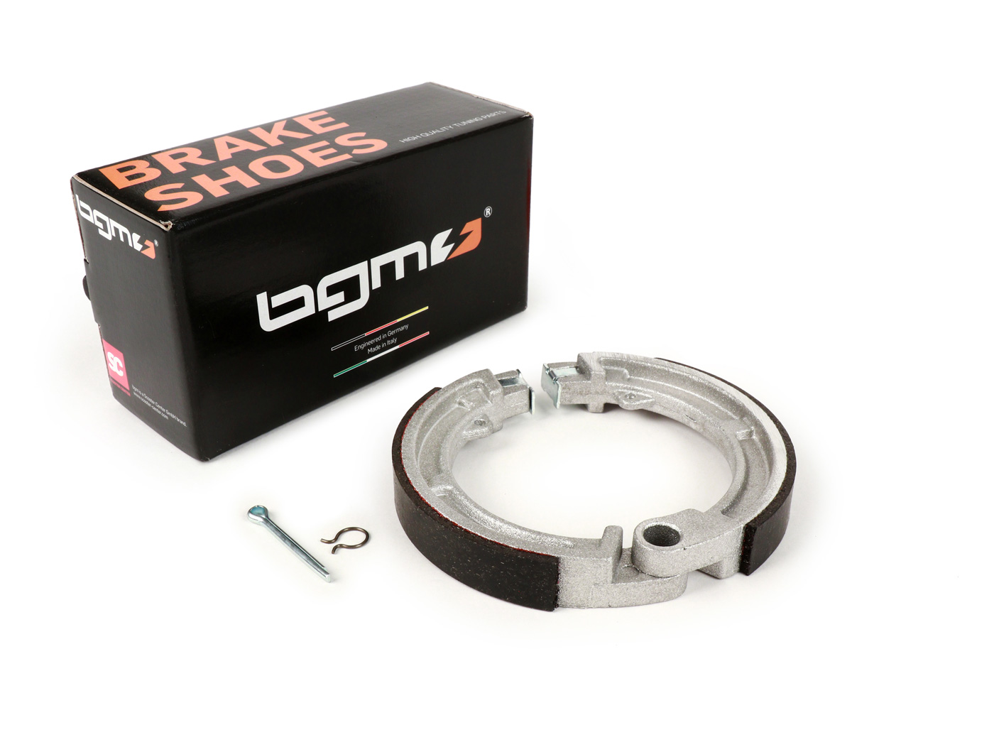 priekiniai stabdžių trinkelės BGM PRO 125x17mm 1 laikiklis, skirtas Vespa Smallframe V50, V90, SS50, 90, PV125, ET3, Wideframe