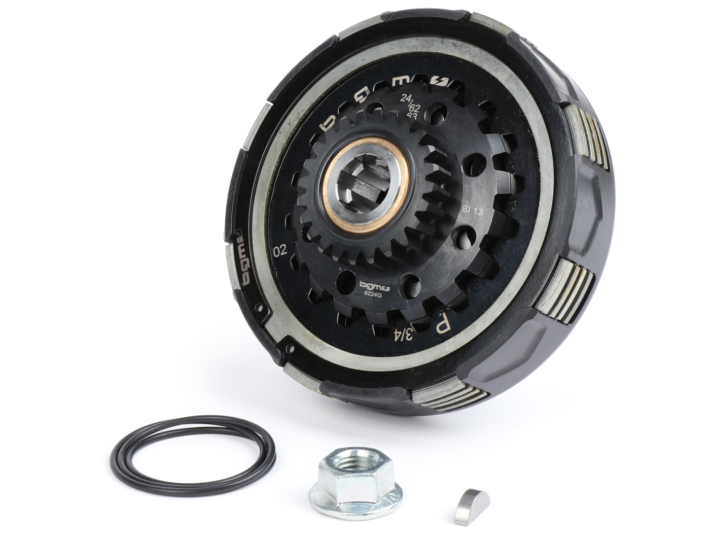 Sankaba -BGM Pro Superstrong 2.0 CR80 Ultralube, Vespa Largeframe Type Cosa2/FL - pirminei pavarai 62/63 dantu (tiesi) - (tipas su dantukais alkūniniam velenui Pinasco 250/251) - 24 dantukai