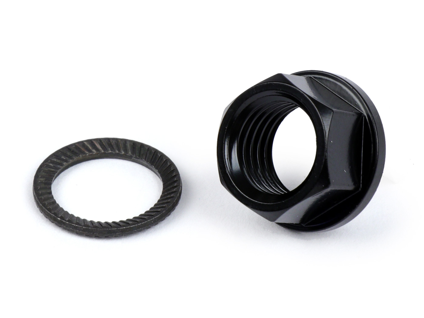 Sankabos veržlė M12 x 1.50 apykaklė Ø=18.6mm h=9mm WS=15 -BGM PRO- (gali būti naudojama kaip veržlė Vespa PX, Rally180 (VSD1T), Rally200 (VSE1T), Sprint, T5 125cc, Cosa1)