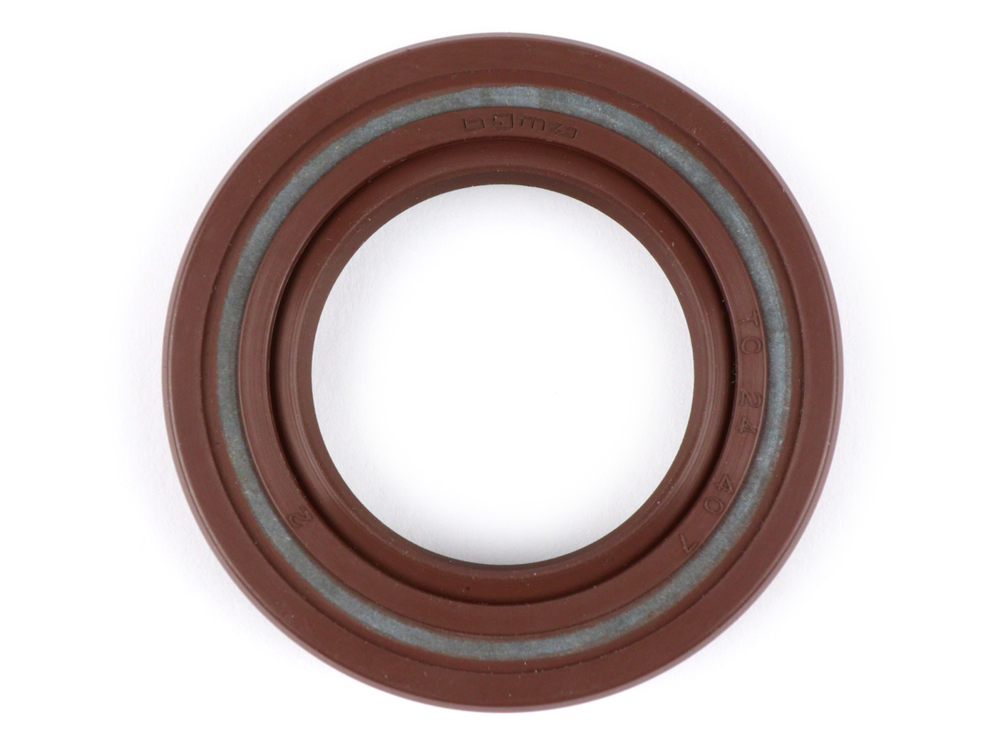 Riebokšlis 24x40x7mm -BGM PRO FKM/Viton® (atsparus E10/etanoliui)- (naudojamas alkūninio veleno smagračio šone Vespa Rally180 (VSD1T), Vespa Rally200 (VSE1T) (iki 1976 m.)