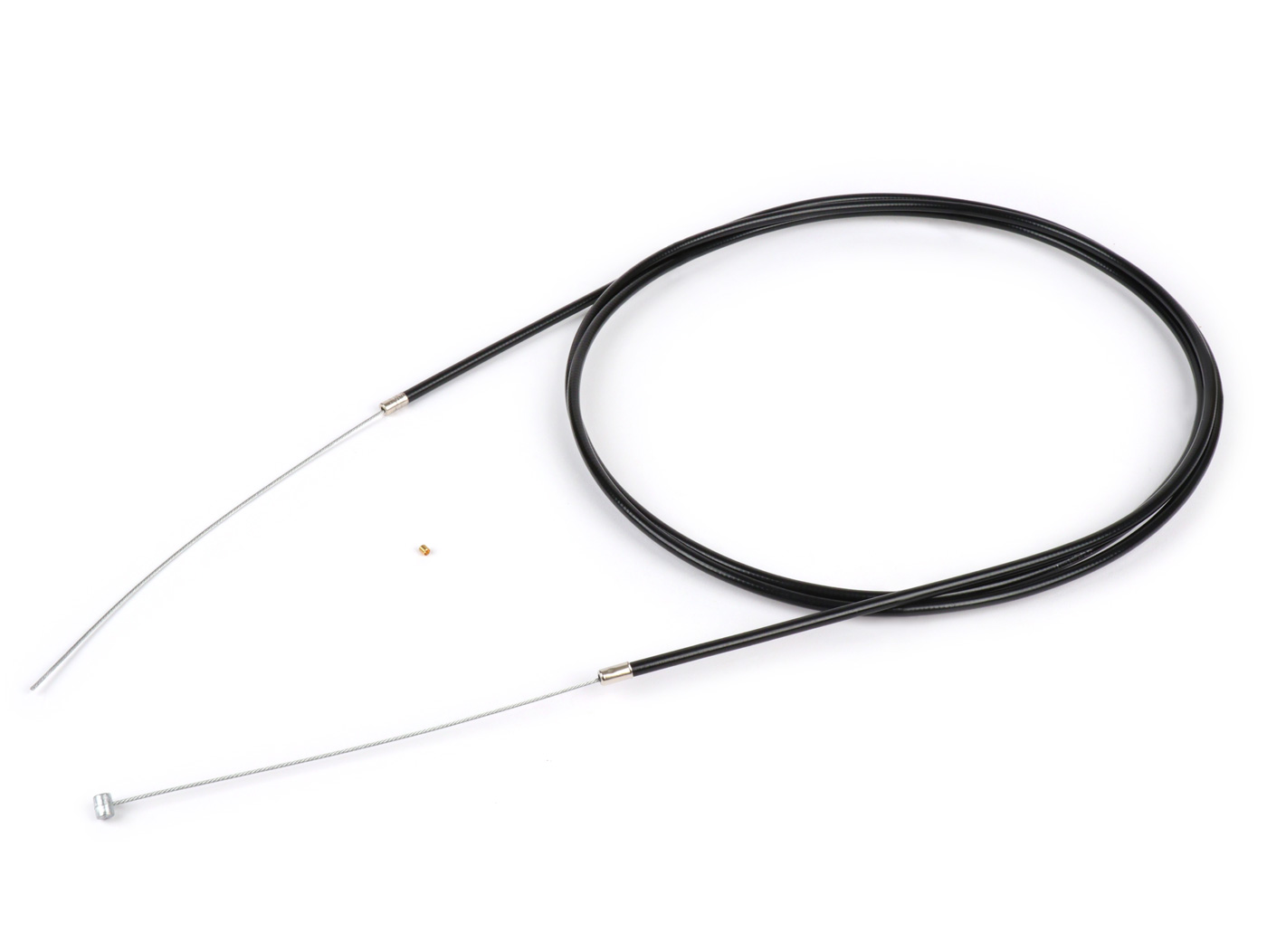 Universalus kabelis -BGM ORIGINAL, Ø = 1,2 mm x 2500 mm, žarna = 2200 mm, jungties Ø = 5,5 mm x 7,5 mm, PE vidinis įdėklas, pintas kabelis, juodas - naudojamas kaip Gazo trosas
