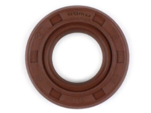 Riebokšlis 10x18x4mm -BGM PRO FKM/Viton® (atsparus E10/etanoliui)- (naudojamas pavarų perjungimo velenui Vespa PK XL2 - Aušinimo pompa Minarelli 50 cc (tipas MA, CA)