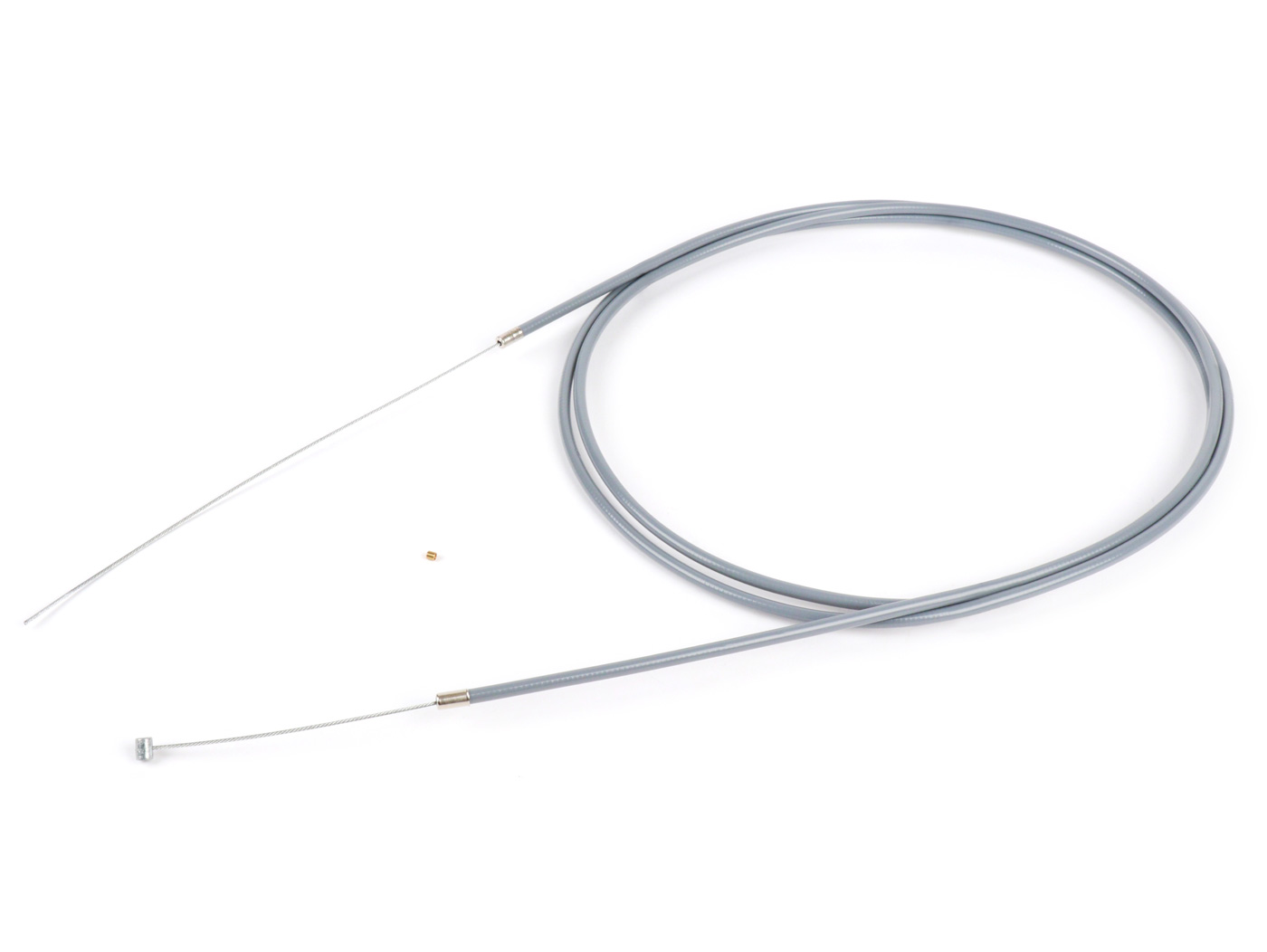 Universalus kabelis -BGM ORIGINALUS, Ø = 1,2 mm x 2500 mm, žarna = 2200 mm, jungties Ø = 5,5 mm x 7,5 mm, PE vidinis įdėklas, pintas kabelis, pilkas - naudojamas kaip Gazo trosas