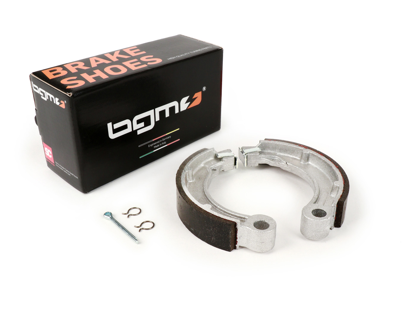 Stabdžių trinkelės -BGM PRO Ø=127x23mm- Vespa 8" galinė, 2 inkariniai kaiščiai, Vespa VNB4T-VNB6T (r), VBB2T (r) - taip pat naudojami konvertuojant iš 10" į 8"