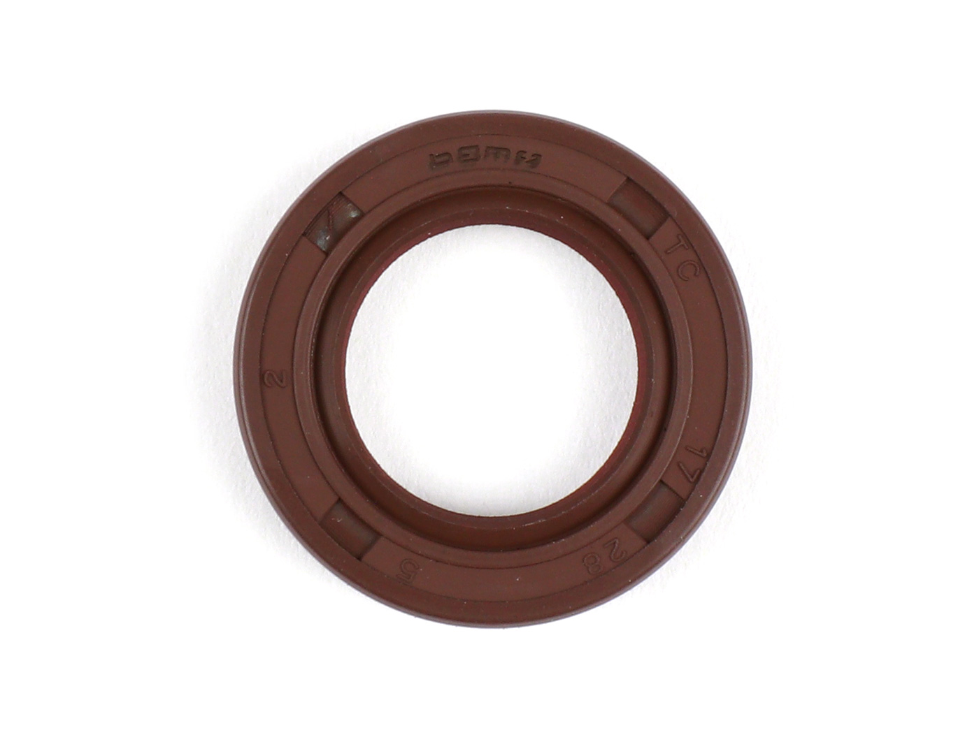Riebokšlis 17x28x5mm -BGM PRO Rulon® (atsparus E10/etanoliui)- Reduktoriaus dangtelis Piaggio 50 cc (nuo 1998 m.), Polini Evolution Minarelli MA, MY, CW