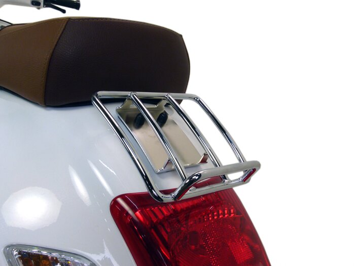Galinė bagažinė -MOTO NOSTRA, Sprint Rack- Vespa GT, GTL, GTV (-2014), GTS (-2014), GTS Super (-2014), GT60 - 125-200-250-300cc - chromas