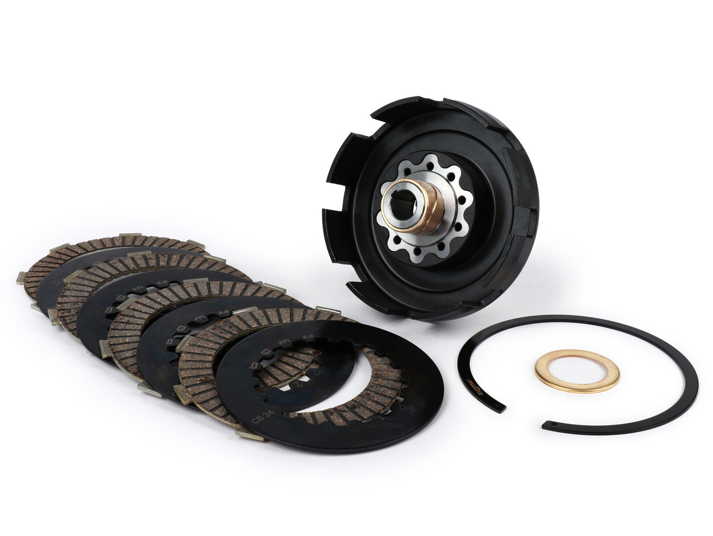 Sankabos komplektas -BGM Pro Superstrong CNC Ultralube, tipas Cosa2/FL- Vespa PX - be sankabos krumpliaračio, su sankabos plokštelėmis Type BGM Pro TOURING Alu