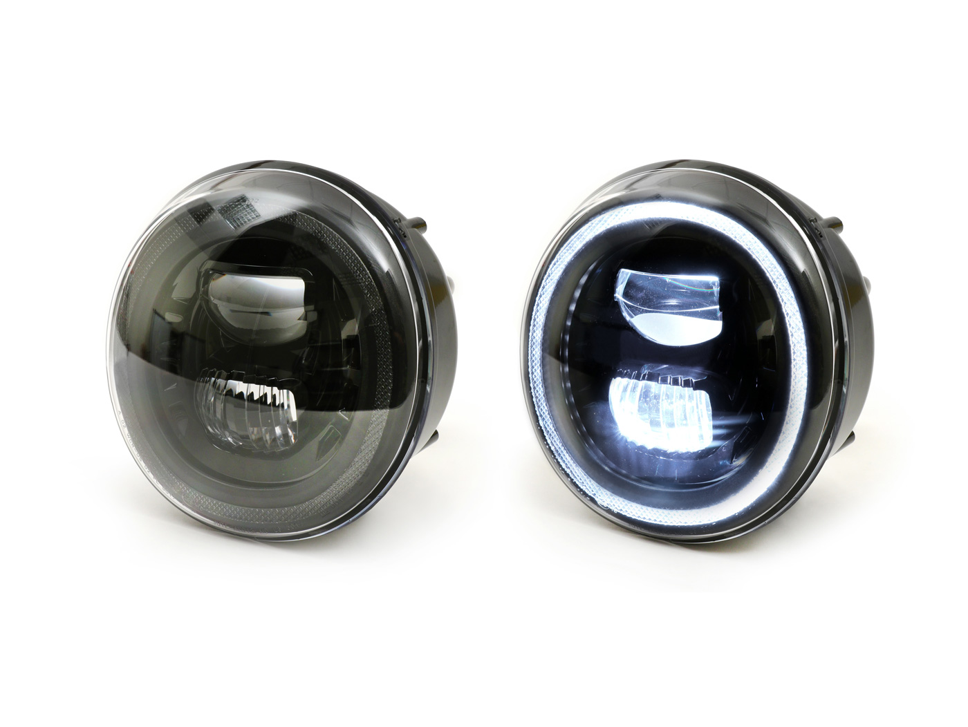 Priekinis žibintas -MOTO NOSTRA- LED HighPower - GTS i.E. Super 125-300 - (-2018, tinka ir GT, GTS, GTL) - juodas atšvaitas