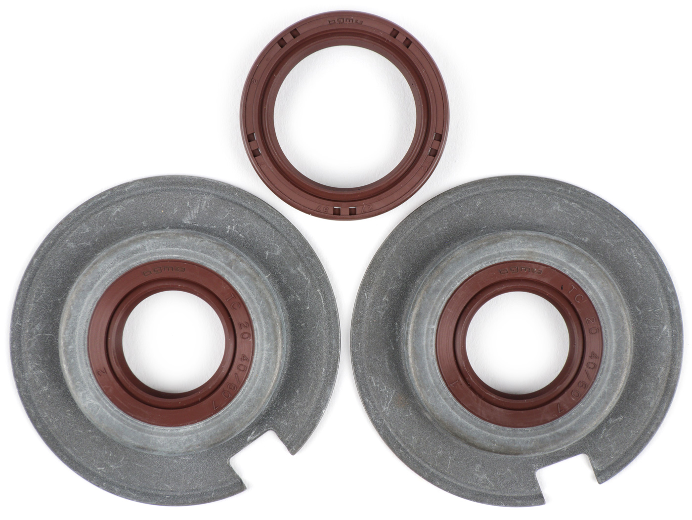 Alyvos sandariklių komplektas variklis -BGM PRO, FKM/Viton® (atsparus E10/etahnoliui)- Vespa VNA1, VNA2 (VNA2M -091392), VBA (VBA1M -313583)