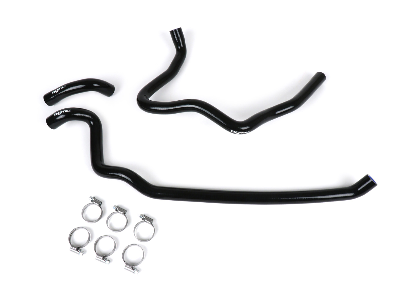 Aušinimo žarnų komplektas -BGM PRO silikoninis 180°C- Vespa GT 125-200, Vespa GTL 125-200, Vespa GTS 125-300, Vespa GTV 125-250 - juodas