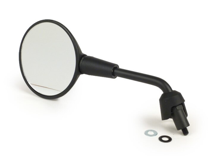 Veidrodis -MOTO NOSTRA Shorty- Vespa GTS 125-300 HPE (2019-), Vespa Primavera 50-150, Vespa Sprint 50-150 - matinė juoda - lhs