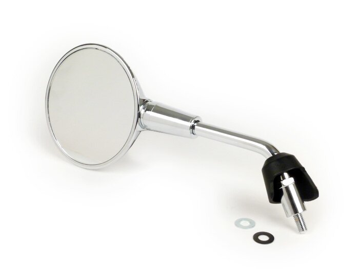veidrodėlis kairysis Moto Nostra Shorty chromas, skirtas Vespa GTS 125-300 HPE 19-, Primavera 50-150, Vespa Sprint 50-150