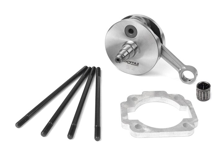 Alkūninio veleno komplektas - BGM Pro Racing viso apskritimo juosta, 54 mm eiga, 105 mm strypas - Vespa PK125 XL2, PK125 ETS (Ø = 24 mm kūgis)