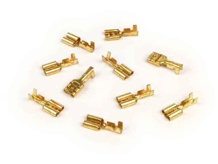 Suspaudimo gnybtas - 6,3 mm Ø = 1,0-1,5 mm² - DIN 46340 - 10 vnt.