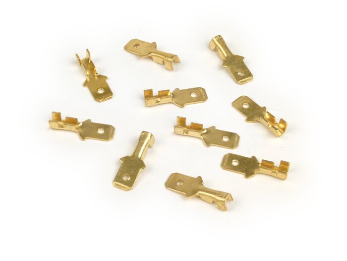 Suspaudimo gnybtas - kištukinė jungtis 6,3 mm Ø=1,0-1,5 mm²- DIN 46248 - 10 vnt.