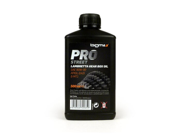Pavarų dėžės alyva -BGM PRO STREET- Lambretta SAE80, GL3 - 500ml