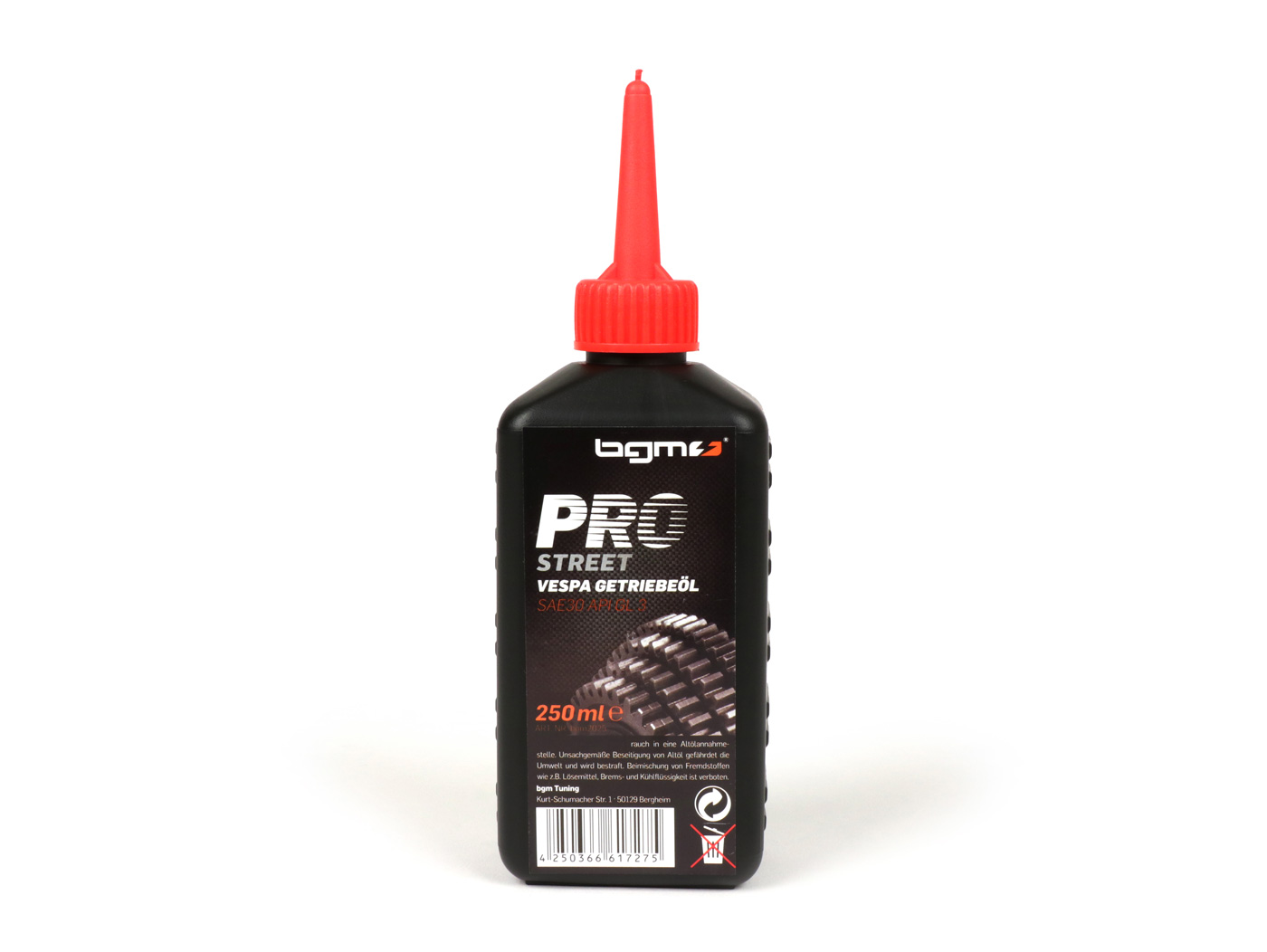 Pavarų dėžės alyva -BGM PRO STREET- Vespa SAE30 API GL 3- 250ml
