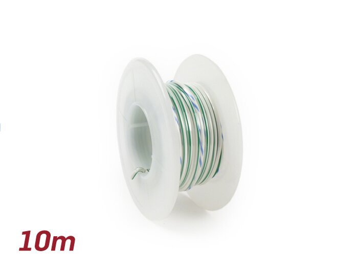 Elektros laidas - UNIVERSALUS 0,85 mm² - 10 m - baltas/žalias