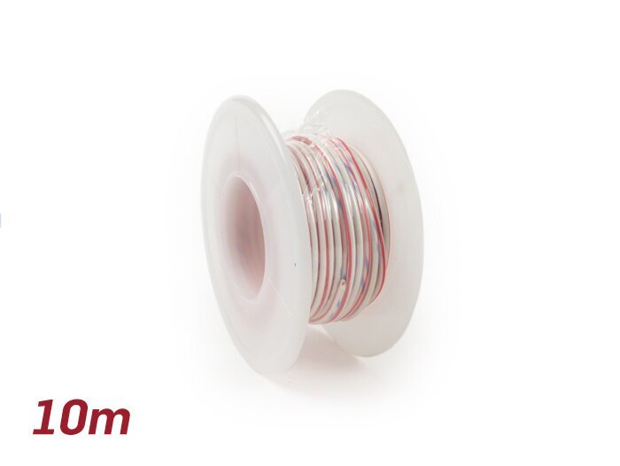 Elektros laidas - UNIVERSALUS 0,85 mm² - 10 m - baltas/raudonas