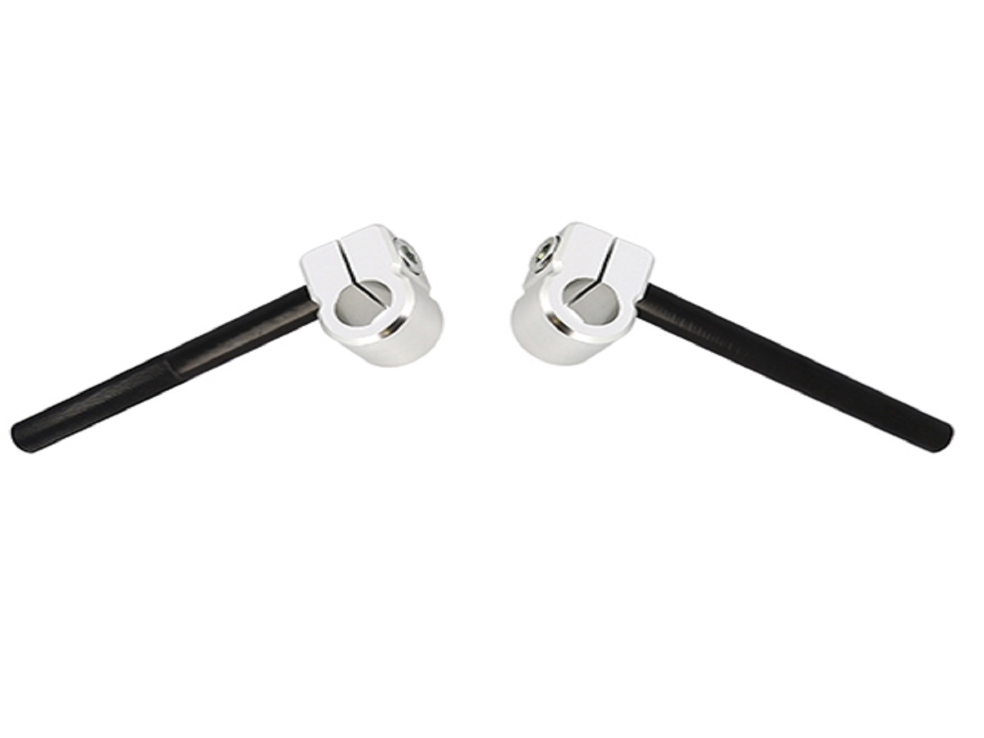 vairo stiebo komplektas Dopleris 2 dalių, 22mm aliuminio juodas D.28mm mopedo tvirtinimas
