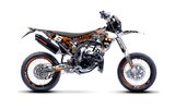 Grafikos komplektas Fantic XM 50 2017 - 2022 oranžinė / balta