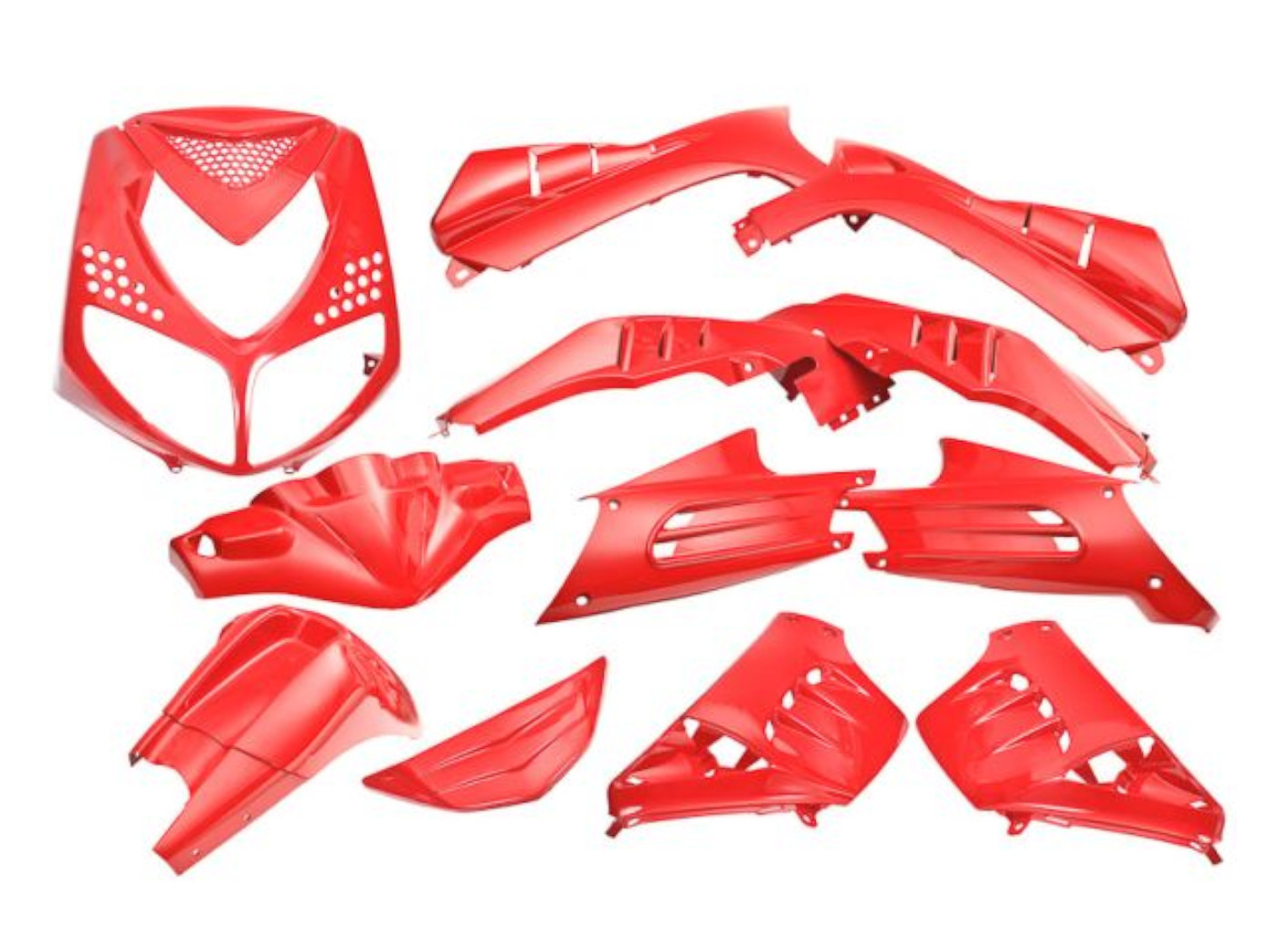 apsauginis komplektas EDGE 13 dalių raudonas, skirtas Peugeot Speedfight 2