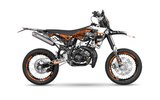 Grafikos komplektas Sherco SM-R 50 po 2018 Stage6 oranžinė / balta